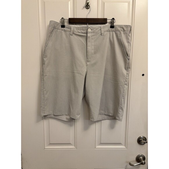 Travis Mathew Shorts Mens 38 Khaki Starnes Stretch Flat Front Performance Golf - Picture 1 of 7